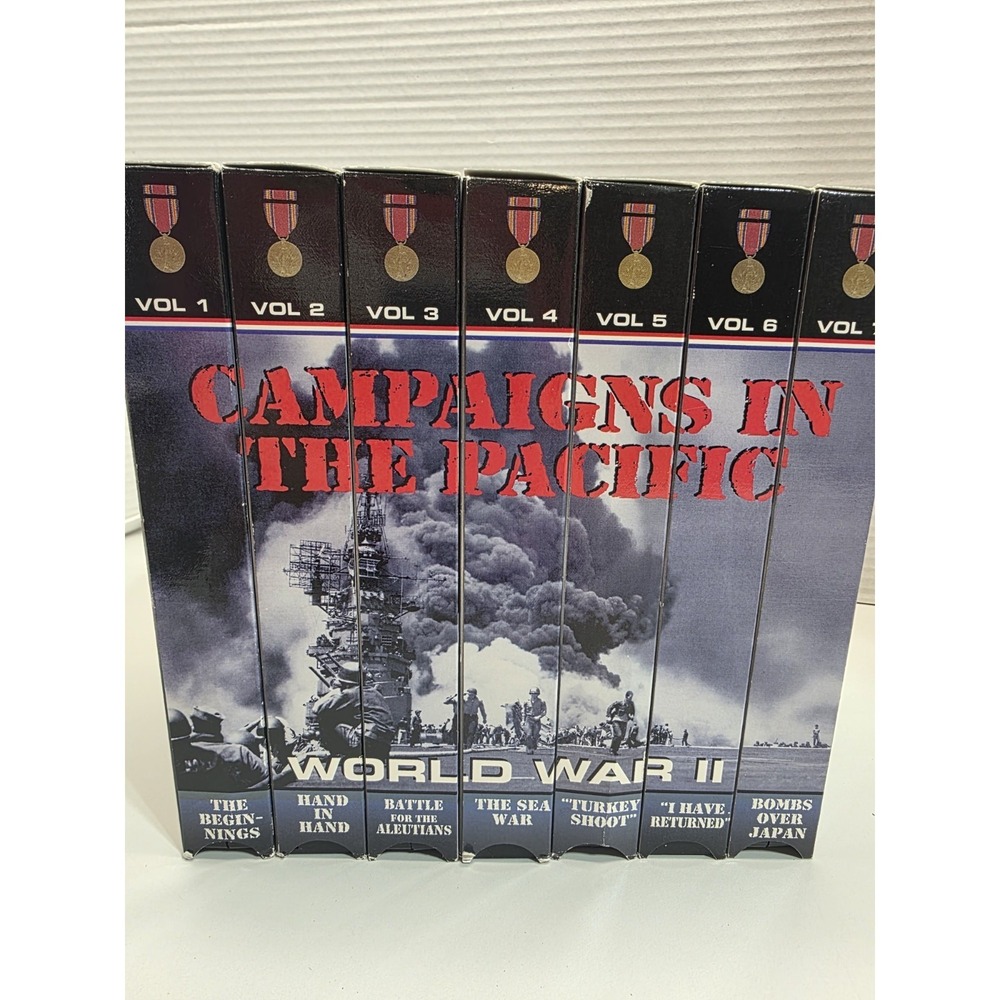 VHS Campaigns In‎ The Pacific 7 Video Box Set Collection in GREAT shape